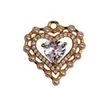 Pampille coeur perles