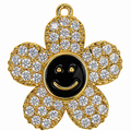 LA BIG PAMPILLE FLEUR SMILEY NOIRE
