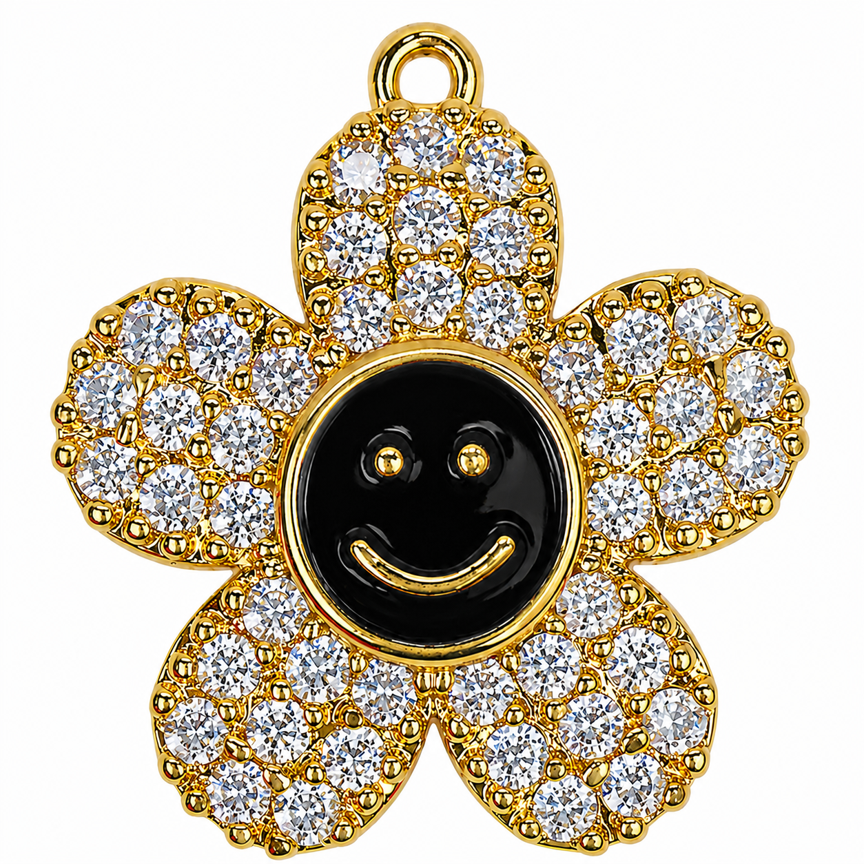 LA BIG PAMPILLE FLEUR SMILEY NOIRE
