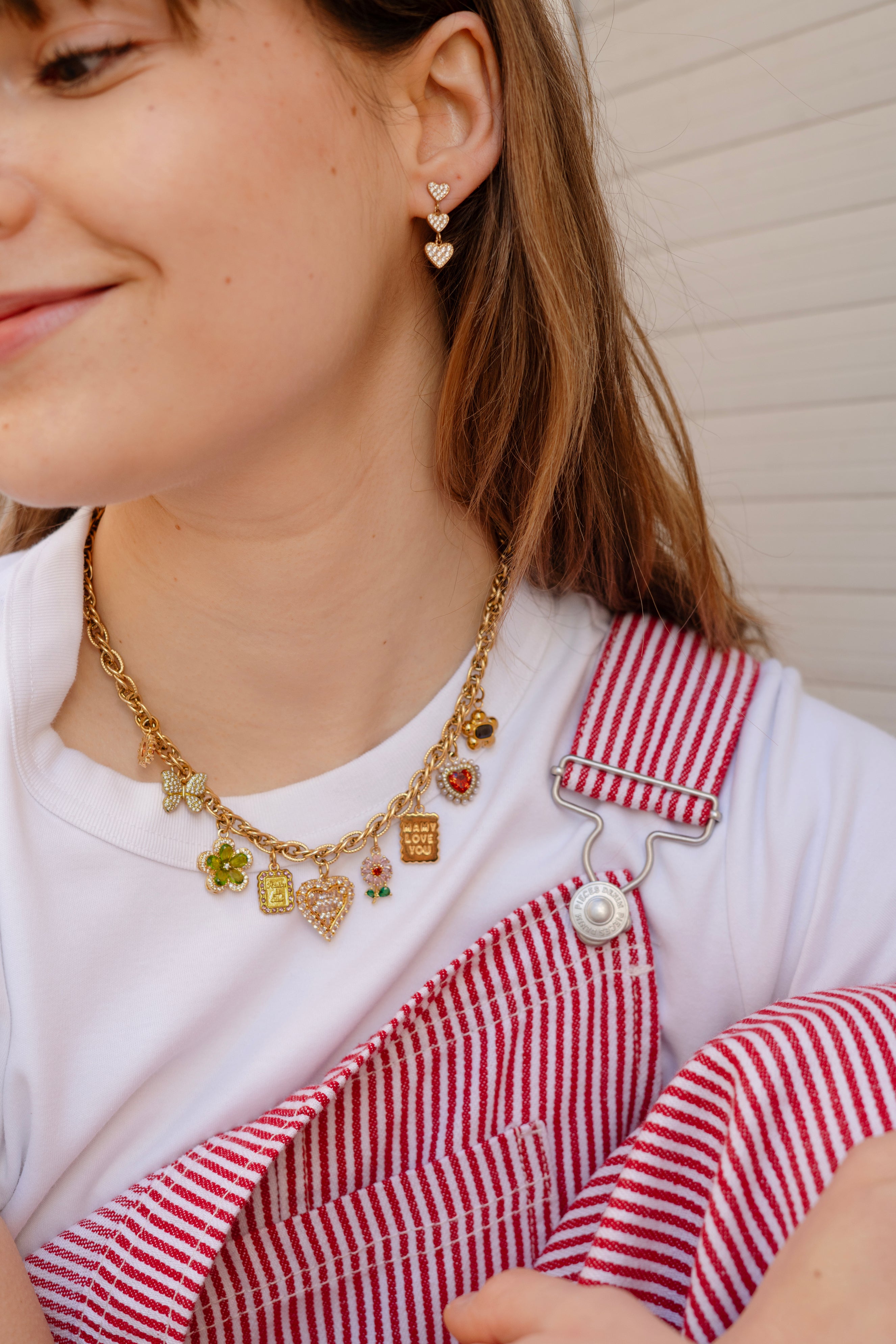 PAIRE TRIPLE CŒUR STRASS