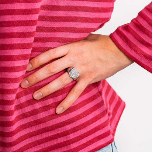 BAGUE DÉGAINE ARGENTÉE