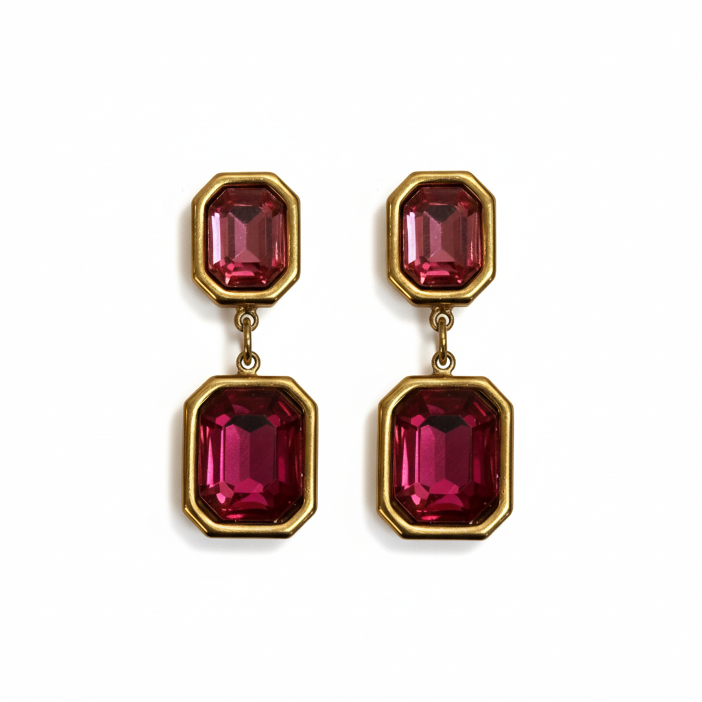 La Paire Strass Rose