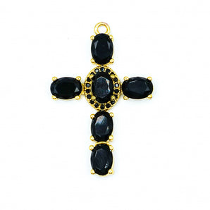 Pampille croix noire