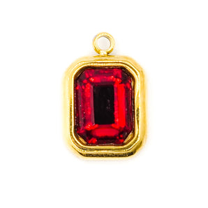 Pampille strass rouge