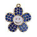 La Pampille Fleur Smiley Bleue