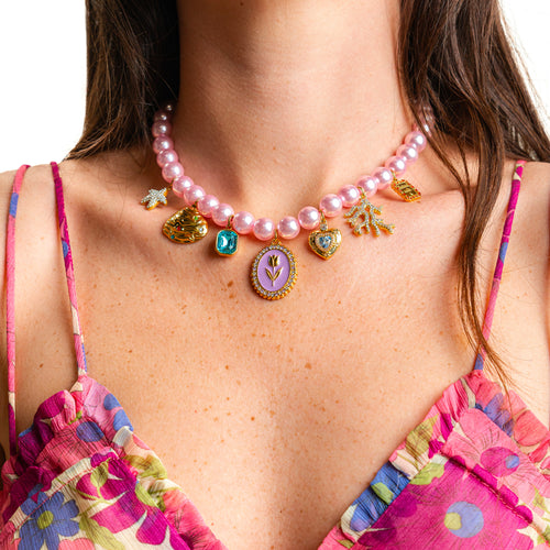 Collier PERLES ROSY