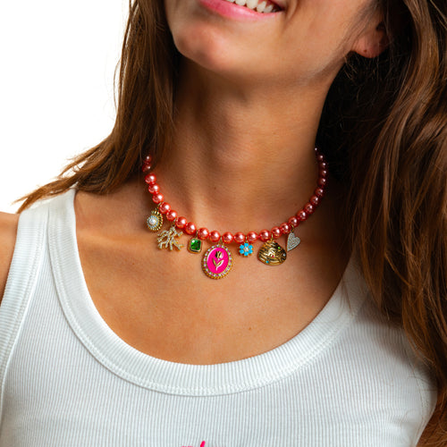 Collier PERLES CORAIL